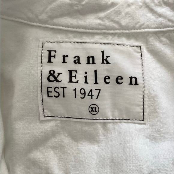 Frank & Eileen Ireland Performance Linen Long Sleeve Playsuit In White Size XL - Picture 11 of 13